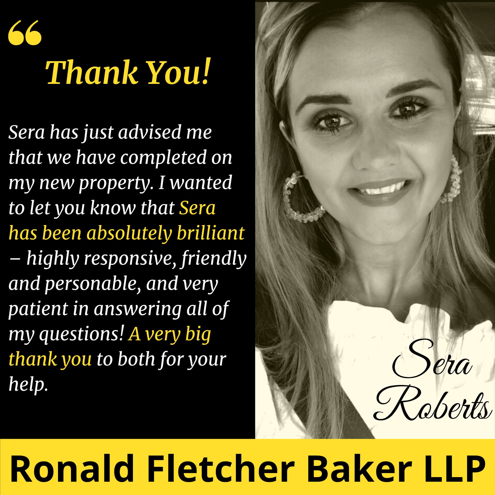 Ronald Fletcher Baker on Twitter "A wonderful testimonial for Sera Roberts, part of the