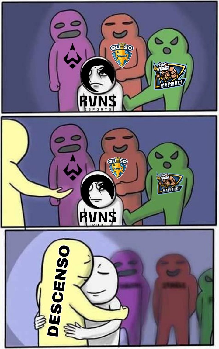 Venga, hasta luego <a href="/RVNS_ESPORTS/">RVNS ESPORTS</a> 🙂👋 Miércoles a las 20:15 en #R6SpainNationals les mandamos al descenso.

📺 Twitch.tv/Rainbow6es