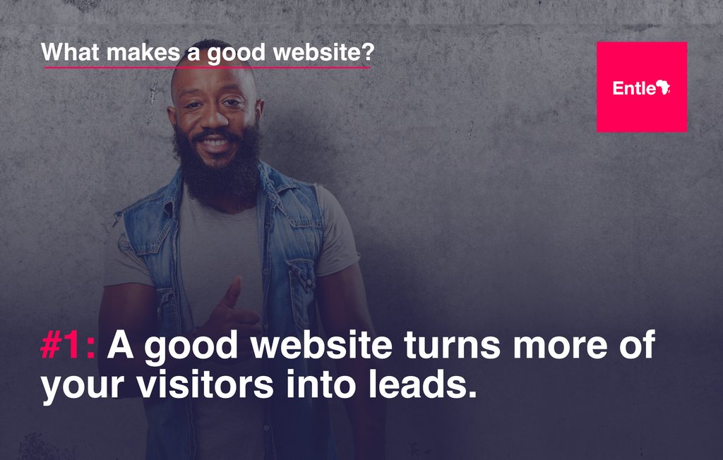 Through a decade's web development experience, we've learned what makes a good website. And it starts with this: a good website turns more of your visitors into leads. #goodwebsites
