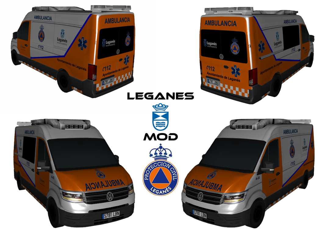 LeganesMod's tweet image. Tras un tiempo parados, tenemos por aquí la ultima adquisición de Protección Civil, una nueva ambulancia (A-03) modelo Volkswagen Crafter.

#emergency4