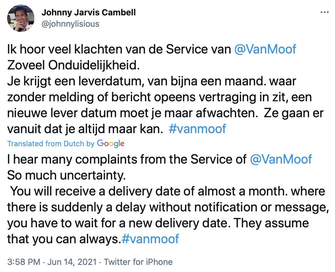 vanmoof_truth's tweet photo. Example #129 of the @vanmoof experience. Many complaints. "So much uncertainty." #vanfail https://t.co/7VUPumhXSV https://t.co/KU6eDpeVwG