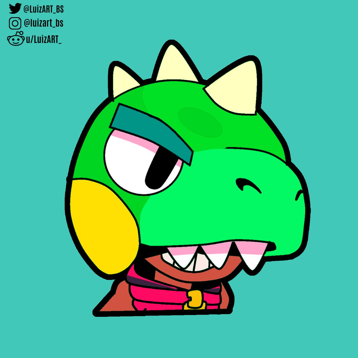 Luizart On Twitter New Icons Portrait For New Skins Brawlstars Coco Rosa Jatsky Jacky Dino Leon Beachtime Mortis Brawlstarssfw Brawlart Stayhydrated Jurassicsplash Brawltalk Brawlstarsfanart Brawlpass - brawl stars dinosaur skin