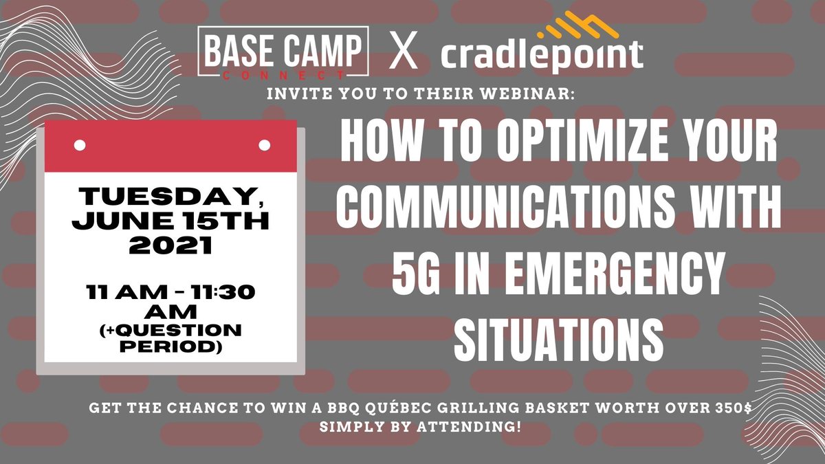 Our 5G webinar with our partner @Cradlepoint is TOMORROW! 

It's still time to register, so why wait for tomorrow when you can do it now? Follow the link to register now! #5GReality
loom.ly/MNI7dCs