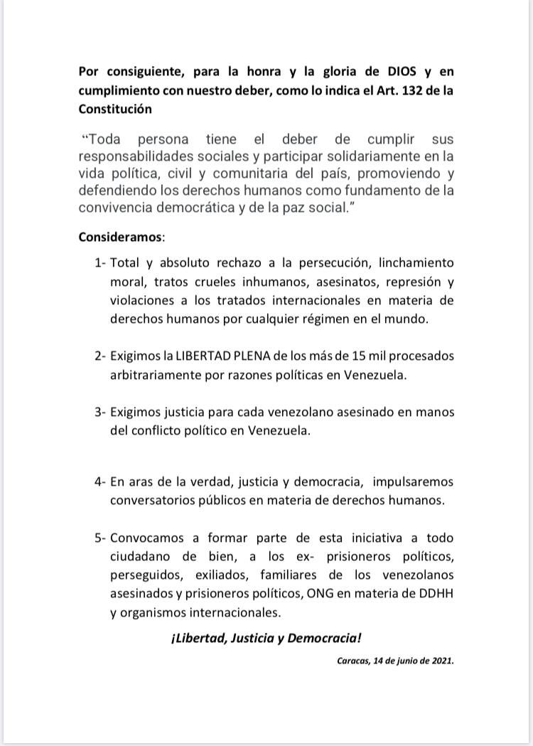 VictorUgas_'s tweet photo. #COMUNICADO | Como ex preso político me uno a esta iniciativa.

“Los prisioneros políticos no son números, ni la simple consecuencia de una lucha, mucho menos son monedas de canje a beneficio de intereses particulares y políticos”

#SolidarioConLosPresosPoliticos https://t.co/0sI4zwRG7w