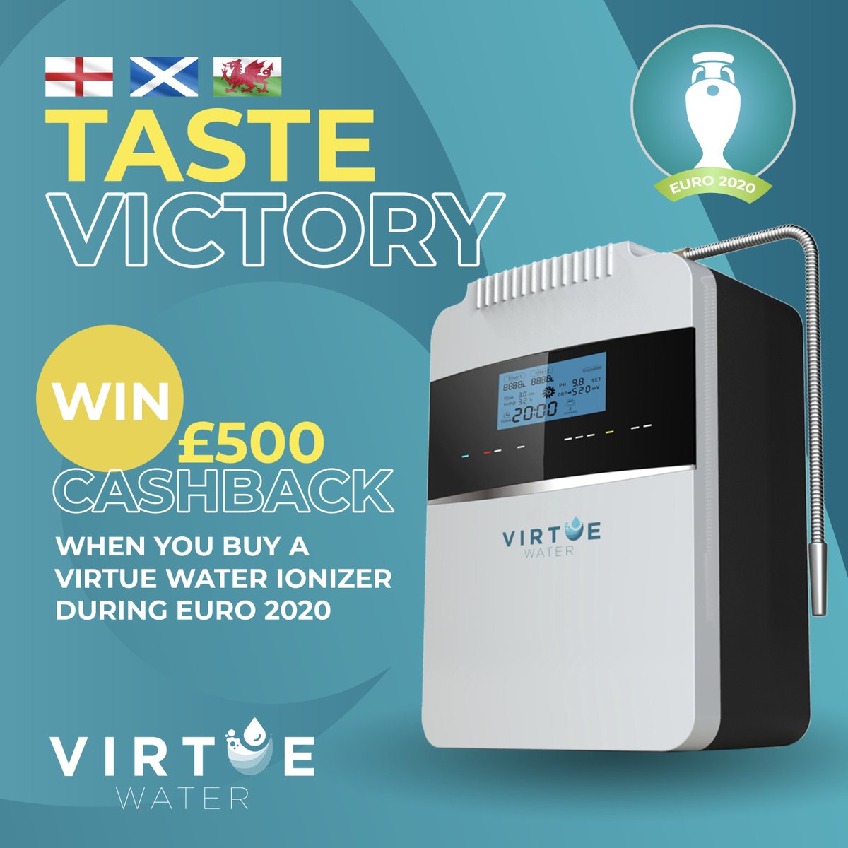 We're giving one lucky customer the chance to win £500 cashback during #euro2020💷All you have to do is purchase @virtuewater Ionizer from us during the promotional period, send us a snap of your install &amp; register for the chance to win £500cashback⚽Link in bio
#virtuewaterEUROS