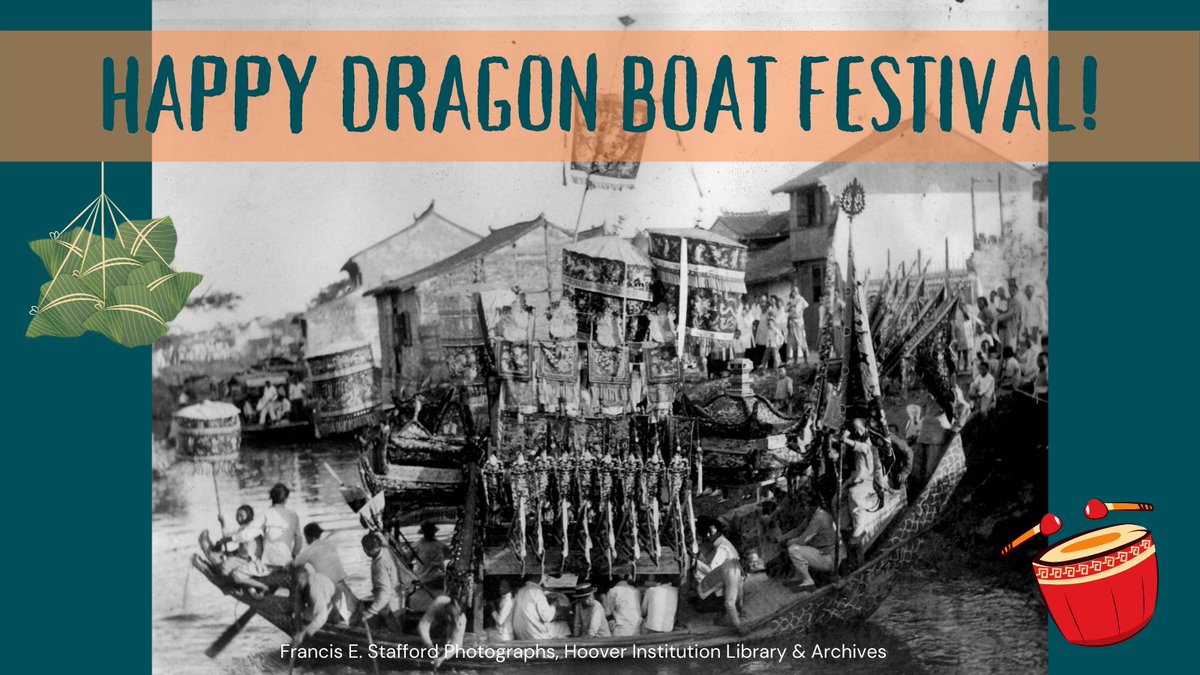 Happy Dragon Boat Festival! Image from Francis E. Stafford photographs @hooverarchives View more digitized images of China (1909–1915) from this incredible collection here: searchworks.stanford.edu/view/9615156 🥁🐉
