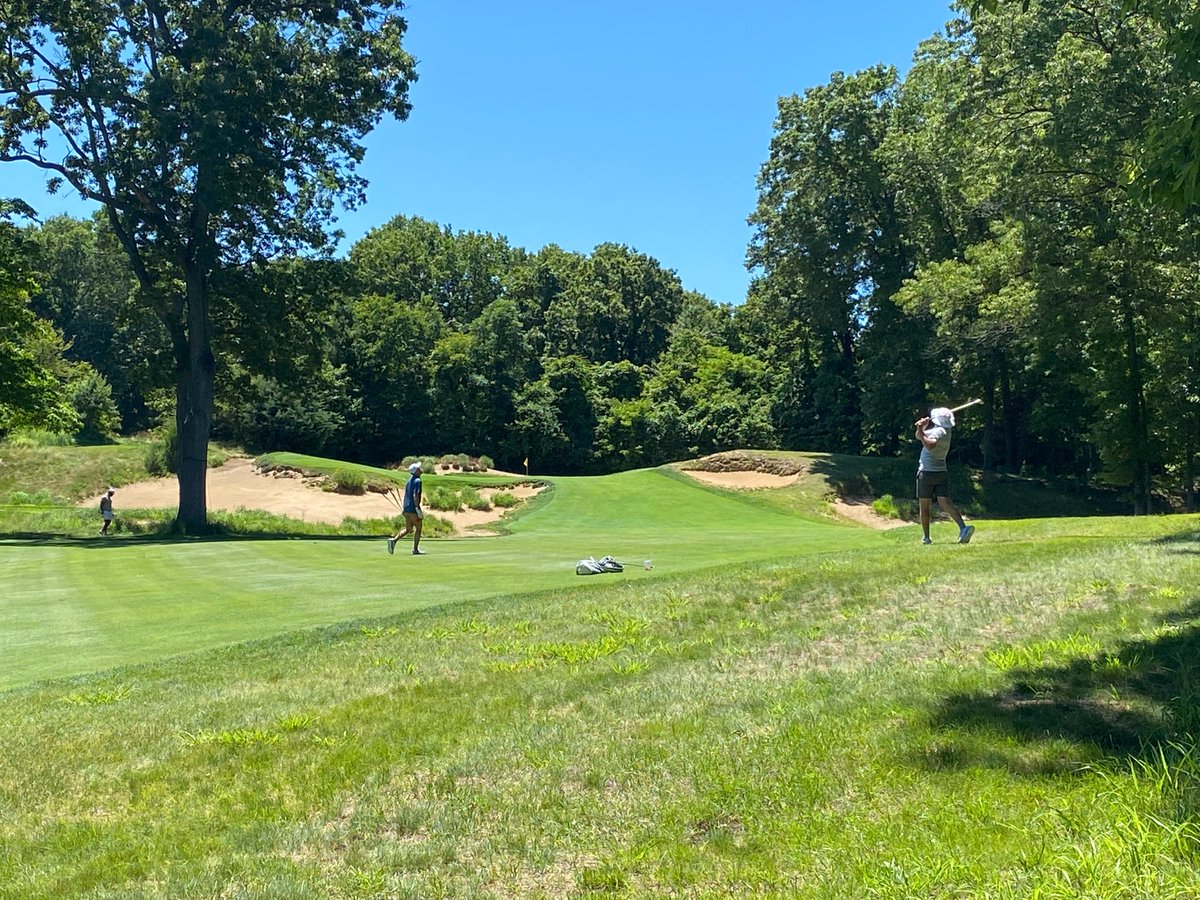 CDGAGolf's tweet photo. The @yocgolf #100HoleHike returned to the Chicago District today with a visit to CDGA member club The Dunes Club in New Buffalo, MI to raise money and awareness for Youth on Course. 

Visit https://t.co/tmjJ1odNeo to learn more and to sign up for a future Hike! https://t.co/pVnbCSfQzY