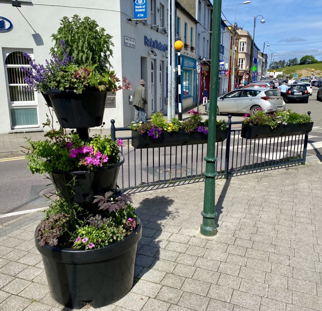 Town centre basking in sunshine and colour today. #TidyTowns #PollinatorFriendlyPlanting #PerennialPlants