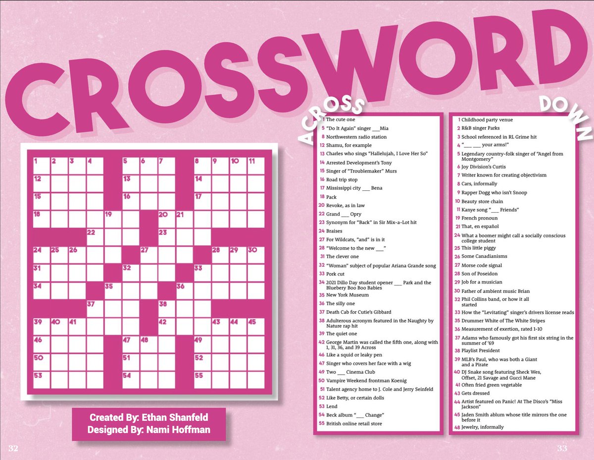 hi, i made a crossword for Wavelength Vol. 5 issuu.com/wavelengthmaga…