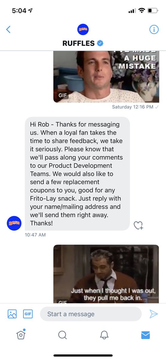 RobEckerle's tweet photo. It’s a love/hate thing @RUFFLES https://t.co/5Rx0xWaECb