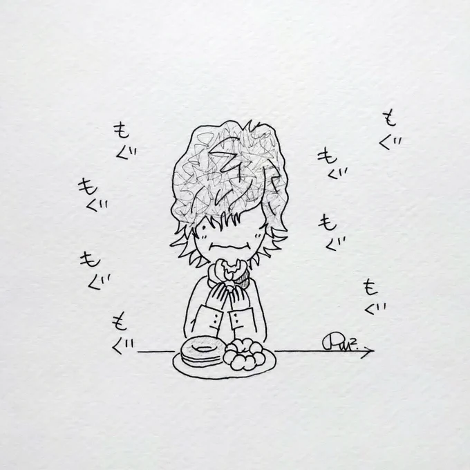ドーナツ好きです
#米津玄師 
#米津玄師イラスト
#米津玄師インスタライブ 