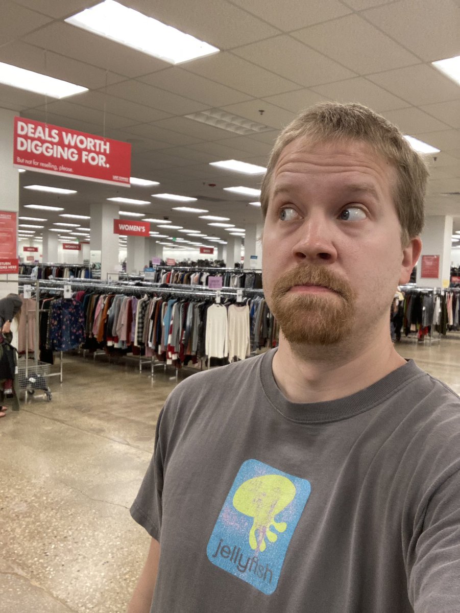 Glumpuddle's tweet photo. Hey @philvischer, I’m at @YorktownCenter in Lombard where Big Idea Productions used to be. I walked in hoping to waltz up and down the produce aisle. Instead, just discount clothing. #stuffmart https://t.co/GSWpFwZjtb