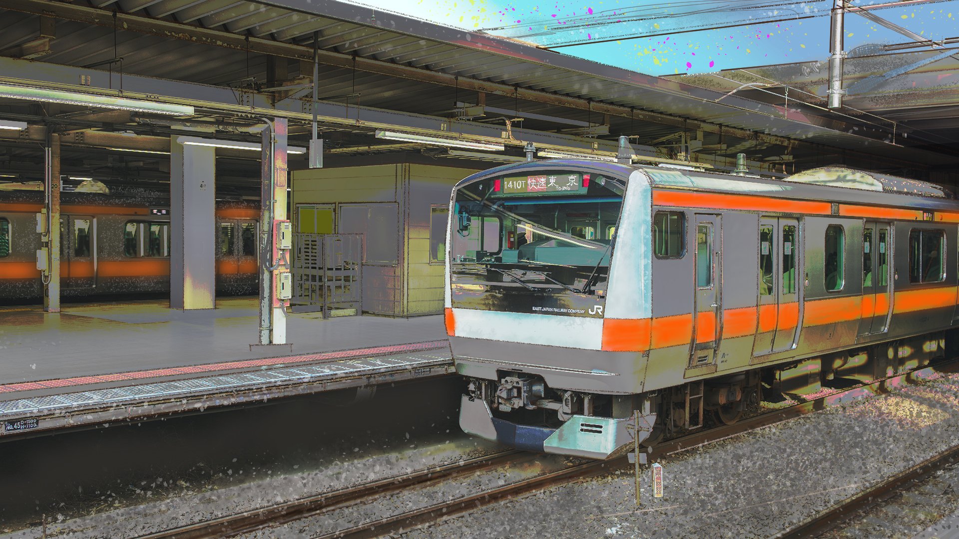 まいにちがふわふわ 中央線 イラスト イラスト好きさんと繋がりたい 絵描きさんと繋がりたい 背景 アニメ背景 電車 中央線 Jr 遅延 T Co Ubjyxztzw5 Twitter