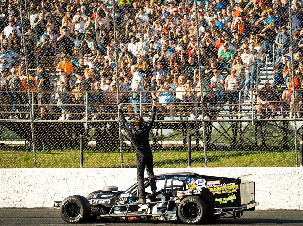 StaffordSpeedwy's tweet photo. Iconic
Michael Christopher Jr after his win in the Tick Mike SK Modified All Star race.
Happy Modified Monday 👊
📸 @tom6024
#SKmods #StaffordSpeedway #MikeJr https://t.co/GaVfnTRHzl