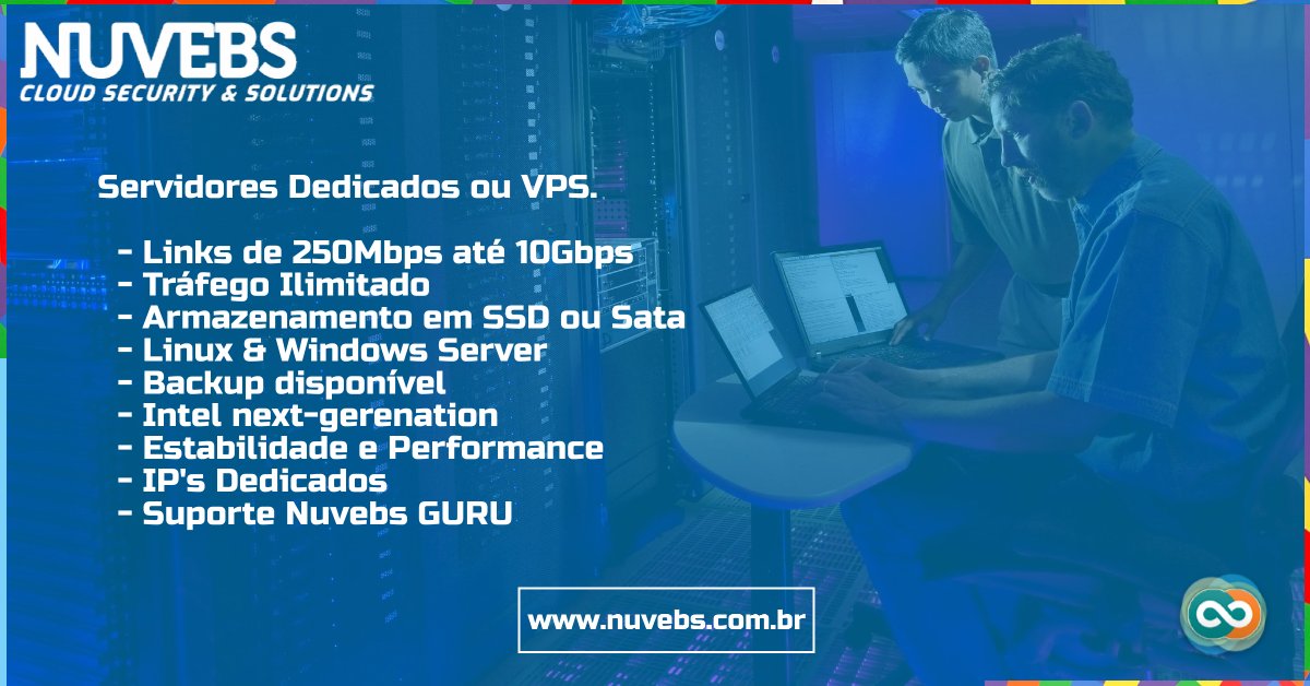 Nuvebs's tweet photo. Sua aplicação ou serviço precisa de estabilidade e performance de qualidade. 
Venha para a Nuvebs!
https://t.co/gK9fc4TZ8f 
#vps #dedicado #windows #linux #estabilidade #performance #ssd
#next-generation https://t.co/abg0FQy2FG