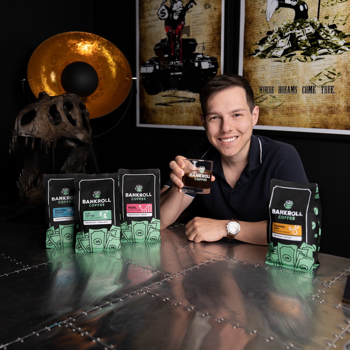 I’ve been hard at work searching for the perfect cup of coffee that doesn’t break the bank, and #BankrollCoffee is the result ☕ 

So smash that like button, and head over to the website to grab yourself a great cup of coffee: bankrollcoffee.com