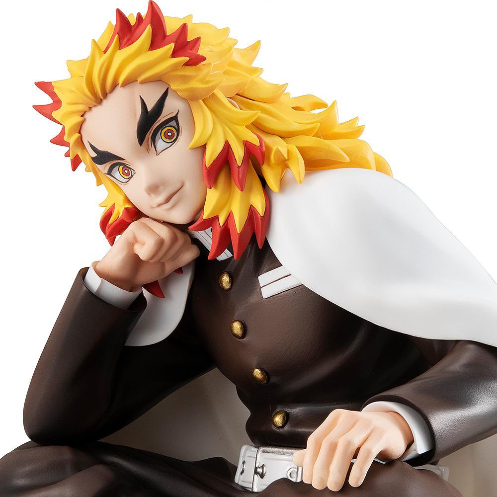 Demon Slayer Rengoku Kyojuro Flame Hashira Eating Rice Balls Anime Figure