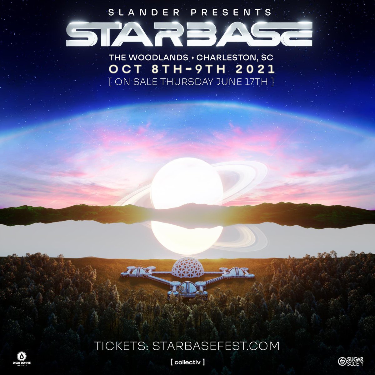‼️<a href="/SlanderOfficial/">SLANDER</a> is starting their own music festival! Introducing: STARBASE 🌠🚀  October 8-9, 2021 | Charleston, SC 

Tickets on sale Thursday June 17th
Signup for info: starbasefest.com