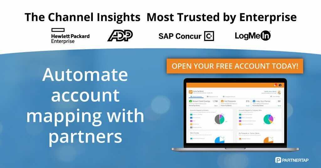 PartnerTap's tweet image. Our #Channel Insights are available for FREE! Sign up for your account with the best, #automated #accountmapping platform available. 

 #Channelmanagers can see account overlap of huge #data sets with their partners.

partnertap.com/free-channel-a…