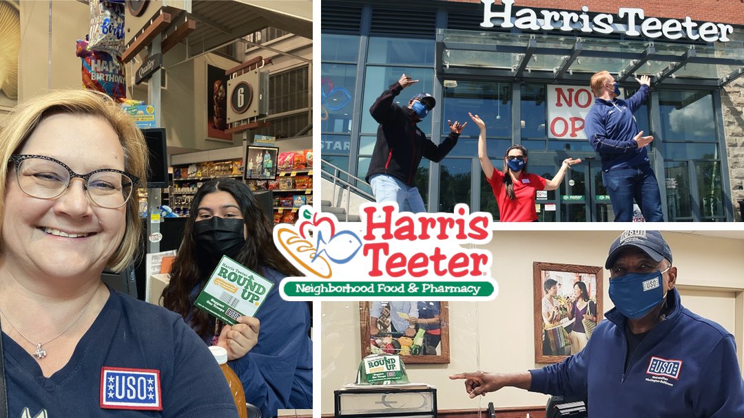 Today is the last day to stop by your local @HarrisTeeter to Round Up and #SupportOurTroops! Every dollar raised goes to USO-Metro's mission of helping the DMV's #military members and their families. Just select 'Harris Teeter Round Up' at checkout! #htroundup