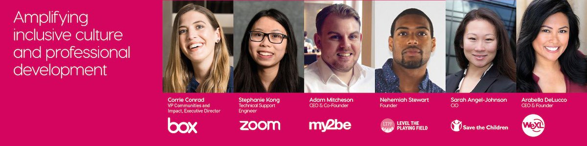 Join #GBxer <a href="/AdamMitcheson/">Adam Mitcheson</a> [<a href="/my2be_/">my2be</a>] <a href="/corrieconrad/">Corrie Conrad</a> [<a href="/Box/">Box</a>]Stephanie Kong[<a href="/Zoom/">Zoom</a>] <a href="/nemo_stewart07/">Nehemiah Stewart</a>[Level The Playing Field]<a href="/CIOSarah/">Sarah Angel-Johnson</a> [@SaveTheChildren]&amp; <a href="/arabelladelucco/">Arabella DeLucco | Nourishing Creativity</a>[<a href="/WeXLorg/">WeXL Org | Creativity Is Fundamental</a>] in a discussion on diversity &amp; inclusion in the workforce.
🗓️June 23rd 9am (PST) bit.ly/35noSKh