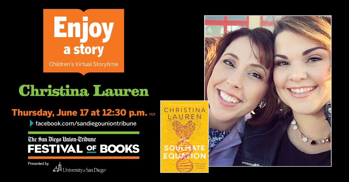 Join us this Thursday, June 17 at 12:30 p.m. PDT for a live Q&A with Christina Lauren. Moderated by Elisabeth Frausto, La Jolla Light. Submit your author questions at sdfestivalofbooks.com #GrabABook