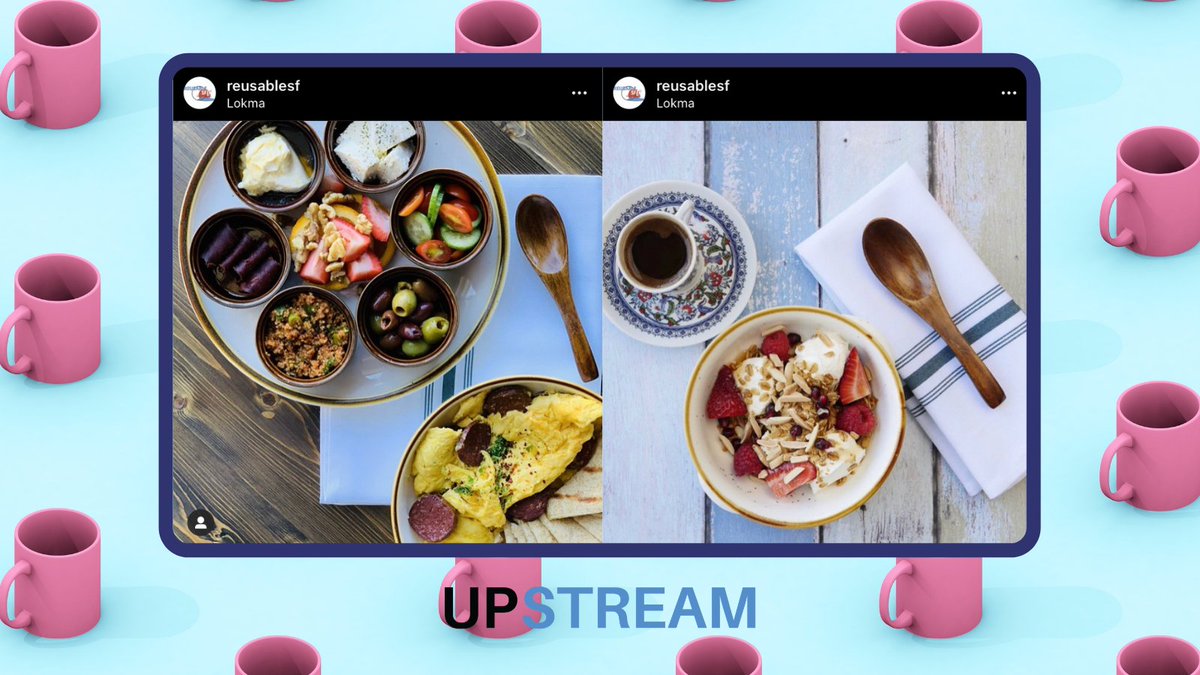 upstream_org's tweet photo. JOIN THE REUSABLE BLITZ! 💥 For #WorldRefillDay this week, volunteers across the country are visiting their favorite businesses and asking them to accept their reusables cups, bag and containers 🍽☕ And you can join the celebration, no matter where you are! https://t.co/meJ4kB8XQe