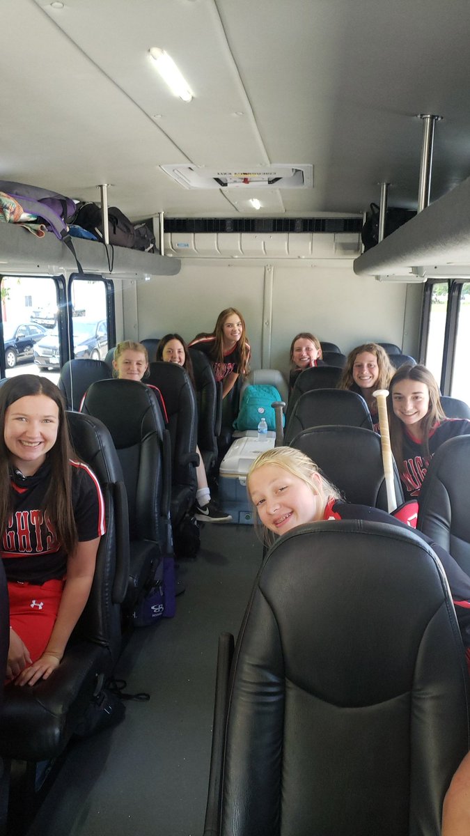ALAHsoftball's tweet photo. Riding to the Elite Eight in style! Go Knights! https://t.co/Bde2TlJKfp
