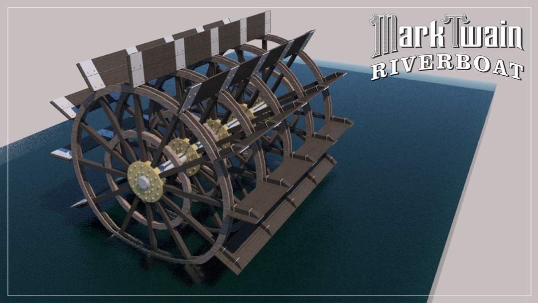 Testing the Mark Twain's paddlewheel in simulated water before attaching to the hull.

#disney #Disneyland #frontierland #distwitter