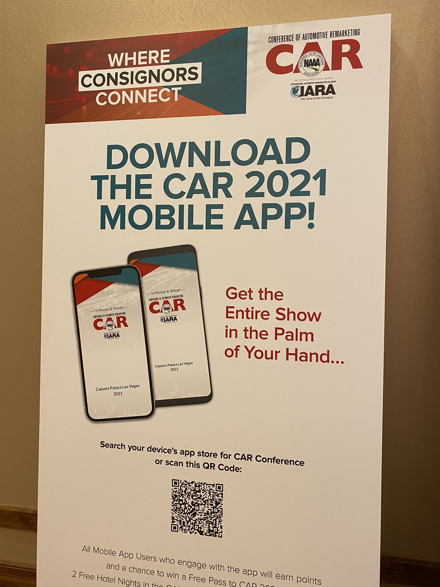 Heading to Vegas for #CarConf2021 this week?! Be sure to nab this MVP - the CAR Mobile App event.crowdcompass.com/carconference21 <a href="/AutomotiveFleet/">Automotive Fleet</a>