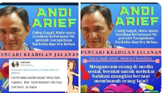 <a href="/Andiarief__/">andi arief</a> STREET JUSTICE...😏
JGN JD SEORG PENGECUT...MAIN KEROYOKAN SEPRTI LO BIKIN KE  NINOY GITU ?? AYO HADAPI SECARA GENTLE...
<a href="/Uki23/">Dedek Prayudi - Uki</a>. KAMI PANCASILA SAKTI GRUB DI BLAKANGMU &amp; SIAP MENDUKUNGMU...💪🇲🇨