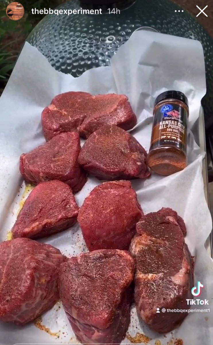 Three Little Pigs All Purpose rub grilling it up on beef tenderloin on the Big Green Egg. #bbq #grilling #biggreeneggnation #threelittlepigsrubs <a href="/ChrisMarksBBQ/">Chris Marks</a> <a href="/BigGreenEgg/">Big Green Egg</a> <a href="/BGE_nation/">BGEnation</a> <a href="/BigGreenEggUK/">Big Green Egg UK</a>