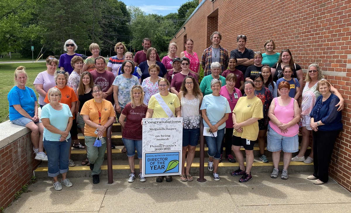 Director of Food Services Megan Schaper has been named the PA Director of the Year by the School Nutrition Association of PA. Megan has led the effort to distribute over 800,000 meals since the beginning of the pandemic. Congratulations to Megan &amp; all of our food service workers!