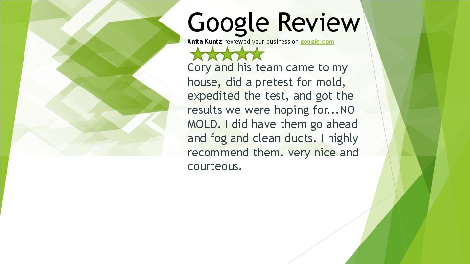 Another 5 Star Google Review
Thank you, Anita Kuntz!
We do Certified Mold Testing and Mold Remediation.
We can take care of everything Mold related.
Testing
Cleanup
Structure
Contents

217-223-2993
SERVPROQuincyIL.com

#CertifiedMoldTesting 
#MoldRemediation