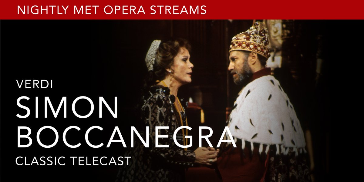 MetOpera's tweet image. Our week-long showcase of operatic fathers begins tonight with the free stream of Verdi’s Simon Boccanegra. Available June 14 at 7:30PM ET until June 15 at 6:30PM ET.

📸 Met Archives

Watch Now: bit.ly/3ixaw1s