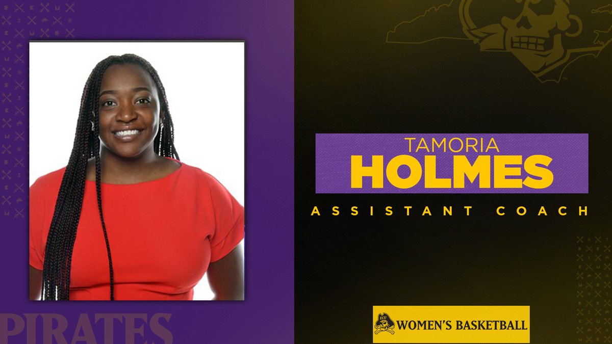 East Carolina Women’s Basketball (@ecuwbb) on Twitter photo Our Pirate family got a little bigger today! We're excited to have Tamoria Holmes join the staff!
"Tamoria is a great person who will be supportive and a mentor for our young women on the court and in life," -<a href="/ecucoachkim/">Kim McNeill</a>
📰bit.ly/3gnAWRV Our Pirate family got a little bigger today! We're excited to have Tamoria Holmes join the staff!
"Tamoria is a great person who will be supportive and a mentor for our young women on the court and in life," -<a href="/ecucoachkim/">Kim McNeill</a>
📰bit.ly/3gnAWRV
