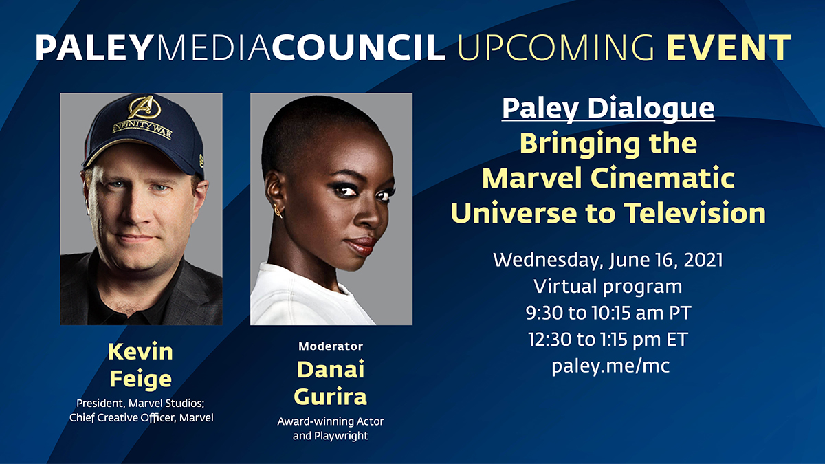 paleyMC's tweet photo. Looking forward to the highly anticipated #PaleyDialogue w/ Award-winning Actor & Playwright @DanaiGurira & President of @MarvelStudios, @Kevfeige to discuss bringing the Marvel cinematic universe to @disneyplus. Learn more here👉https://t.co/yHbhazGjiG https://t.co/QytzA863U6