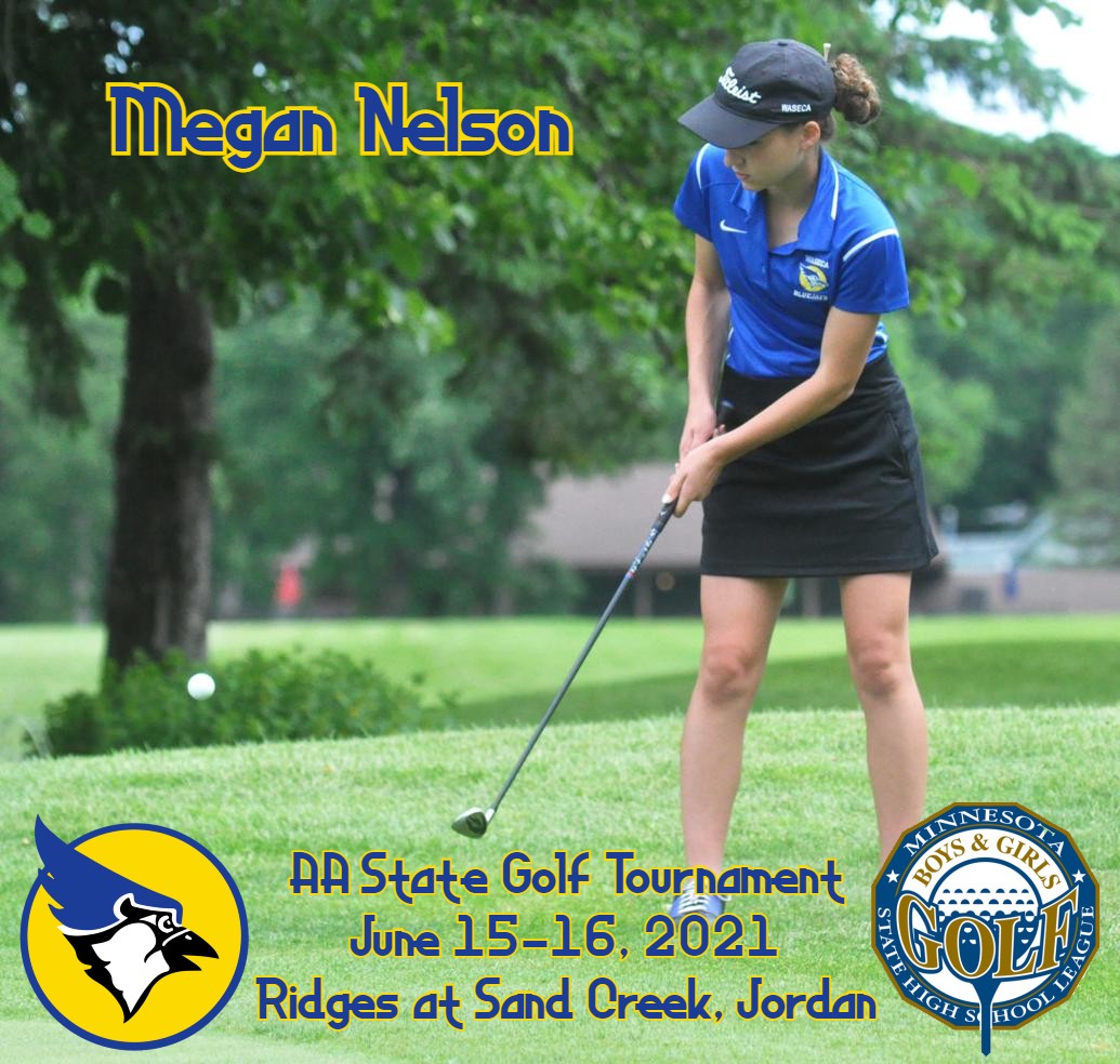 WasecaBluejays's tweet photo. Good luck to both Megan and Griffin tomorrow as they partake in day one of the #MSHSL State AA Golf Tournament! Megan tees off at 8:51am, Griffin will head out at 1:06pm.  #WasecaProud 

@waseca_golf @BoysWaseca https://t.co/IWA9cVqZw9