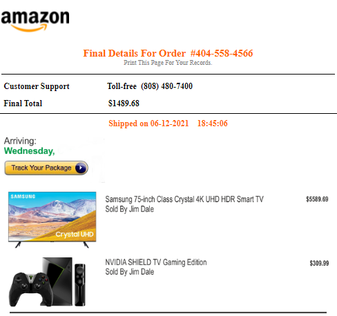 lsantigirl1's tweet photo. A. Powell from @shawanoschools tried to order a $6,000 tv from amazon and charge to me!!! https://t.co/BTQC1tH4Em