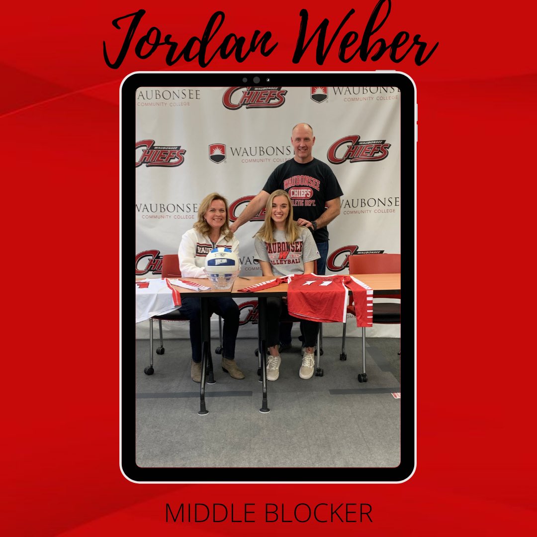 WCCChiefsVball's tweet photo. We’d like to take the time to highlight our incoming players this season! First up is Jordan Weber. Jordan is a middle blocker who earned All-Conference Honors following her senior season at Kaneland High School. Welcome, Jordan! https://t.co/nPSK6UFmDO