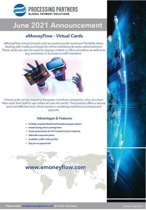 ProcessingPtnrs's tweet image. Virtual Prepaid Cards are great for- 
💳  Media Purchases
💳  Online Marketing and Advertisement
💳  Paying Content Providers
💳  Paying Incentives and Bonuses to Staff Members 
Find more information at emoneyflow.com/europe/
