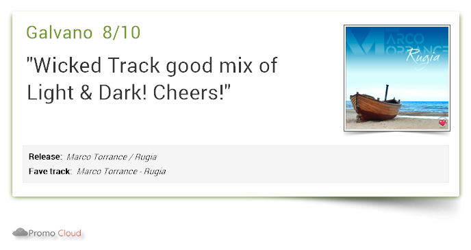 Galvano supports: Marco Torrance / Rugia 8/10 #newrelease pcl.la/5DQ3I9