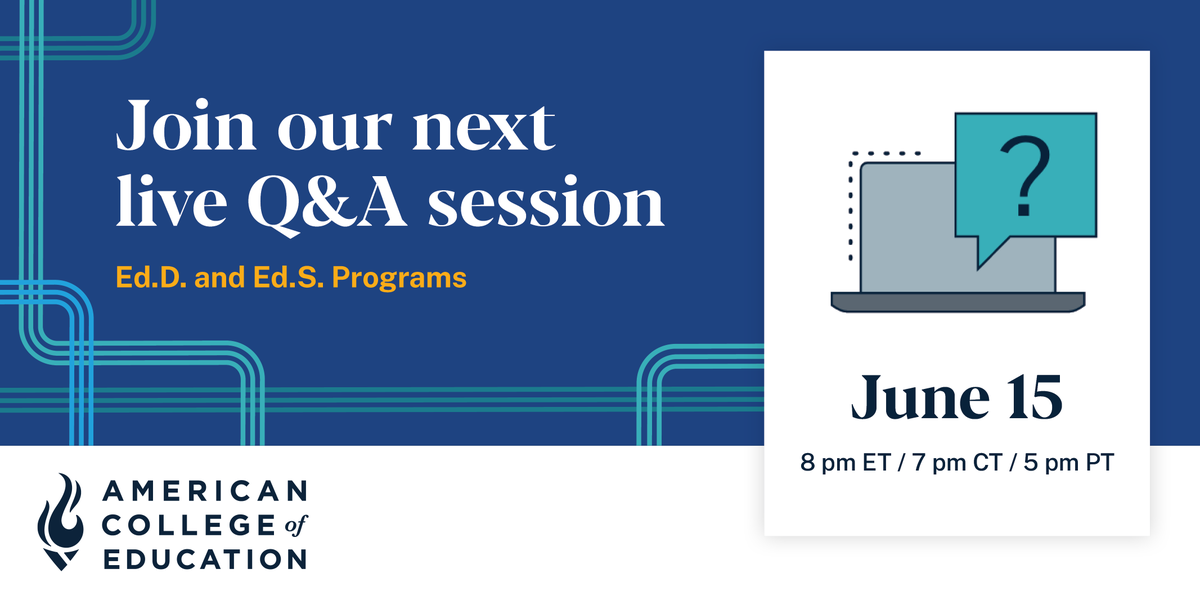 ACEedu's tweet photo. Studying at the doctoral-level is a significant commitment. Let's talk about the support and structure you'll get with one of our online #doctoralprograms. Register for tomorrow's live Q&A: https://t.co/dk1TGFxbci https://t.co/ENo76Q6haY