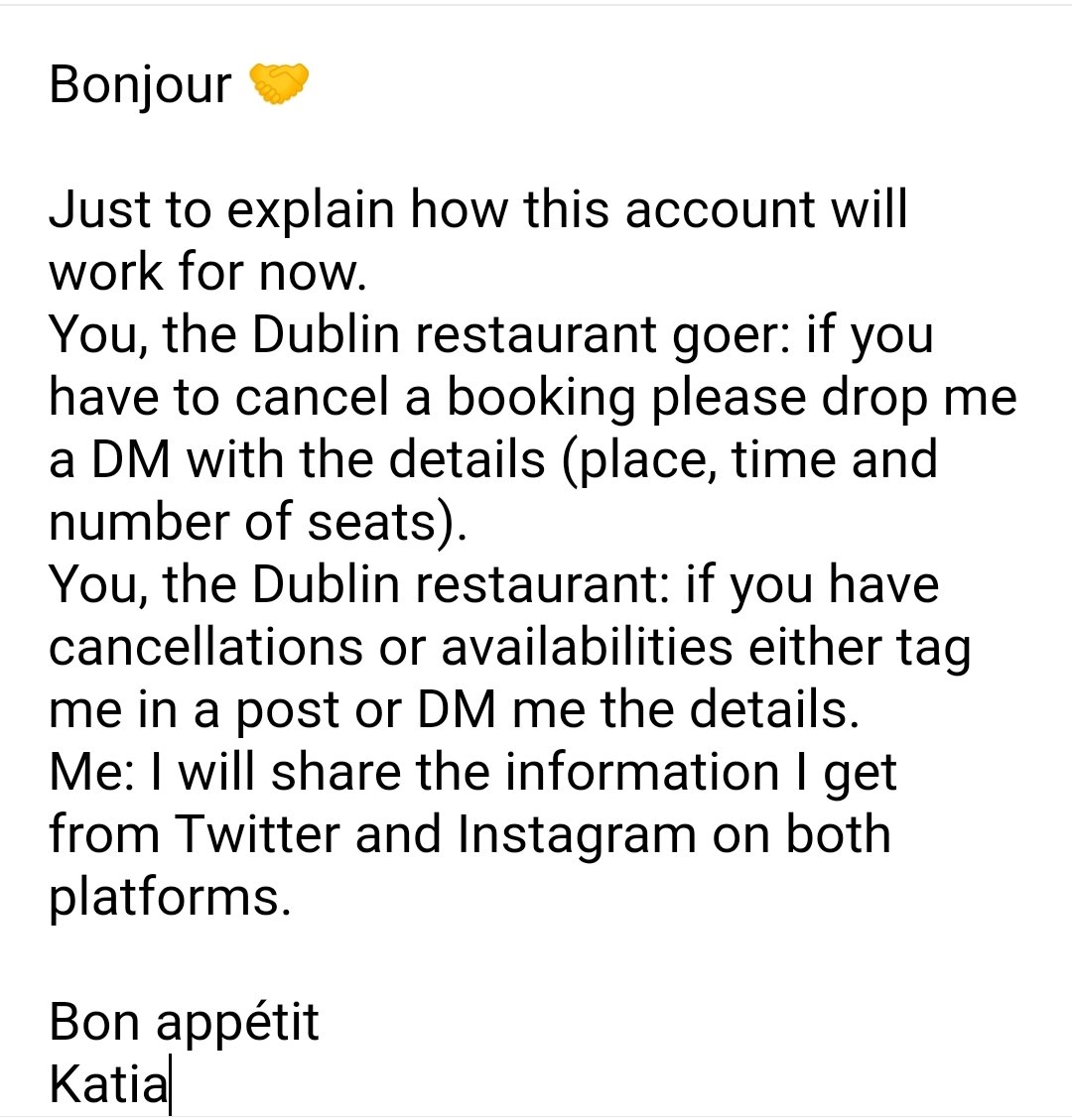 Last Minute Table Dublin tweet media