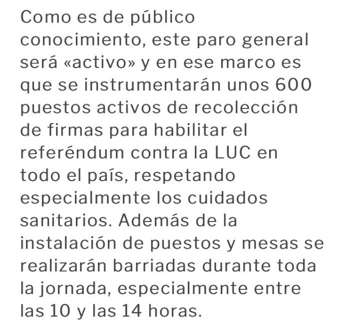 La verdadera razón del paro