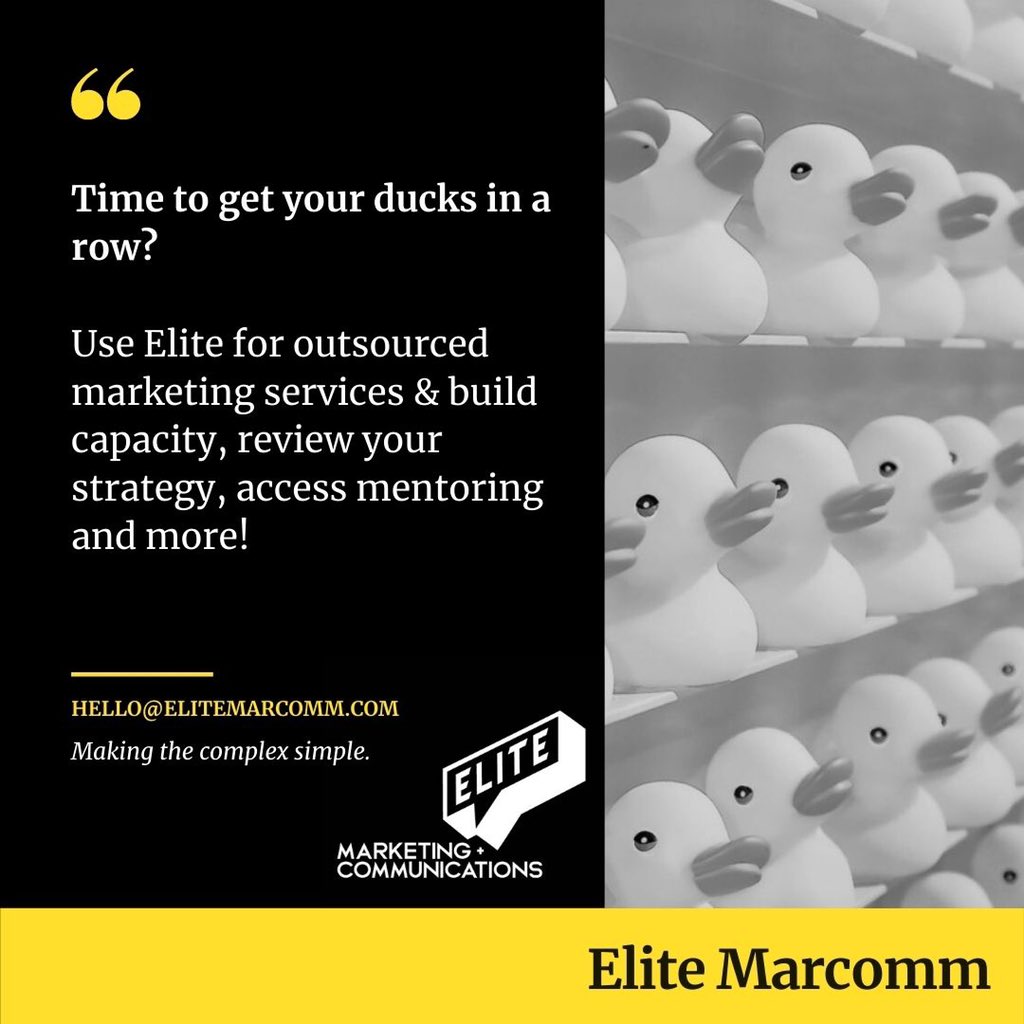 Get your ducks in a row with outsourced marketing services - elitemarcomm.com/outsourced-mar…