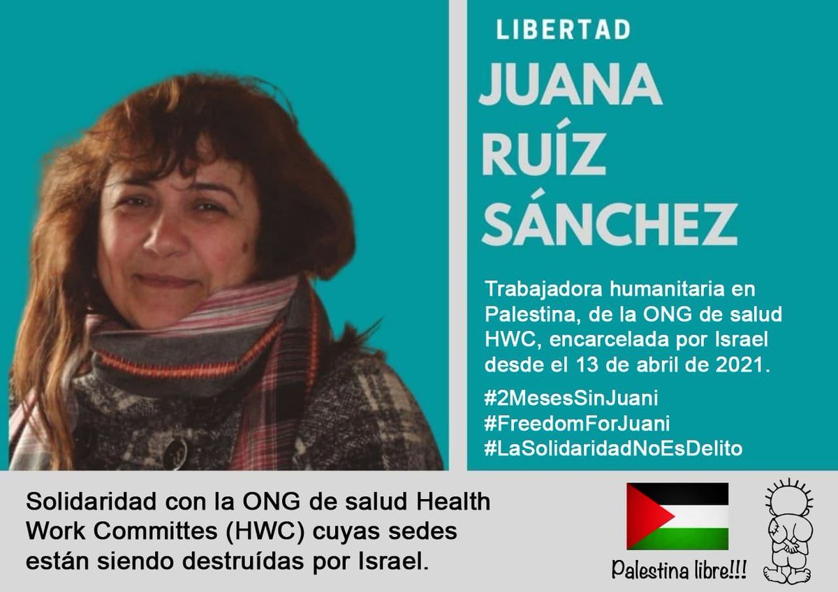 samidounspain's tweet photo. #2MesesSinJuani
#FreedomForJuani

#FreePalestine https://t.co/Dzn3s553JO