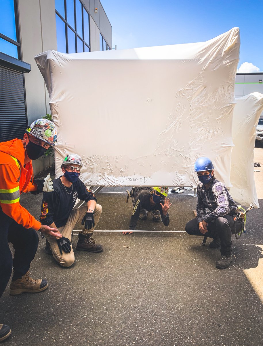 carpentersbc's tweet image. Local 1907 members, employees of the BCRCC signatory contractor Northstar Access, receiving some shrink-wrap training on Saturday so that Northstar can expand the range of services they offer.
#Local1907, #BCRCC, #WeBuildStrong