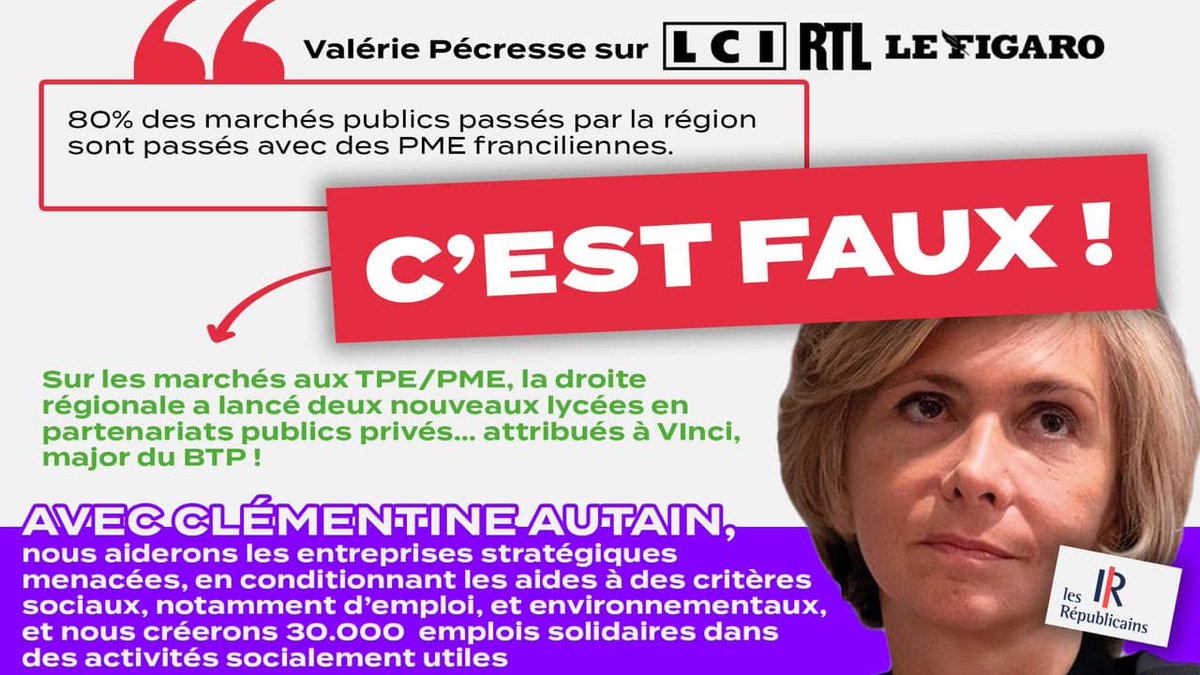 JulieGarnierFI's tweet image. S'il y avait une chose à retenir de ce débat, c'est LA punchline de @Clem_Autain : #ValérieAuPaysDesBobards 

La preuve ⤵️
#LaGrandeConfrontation #ClemIDF