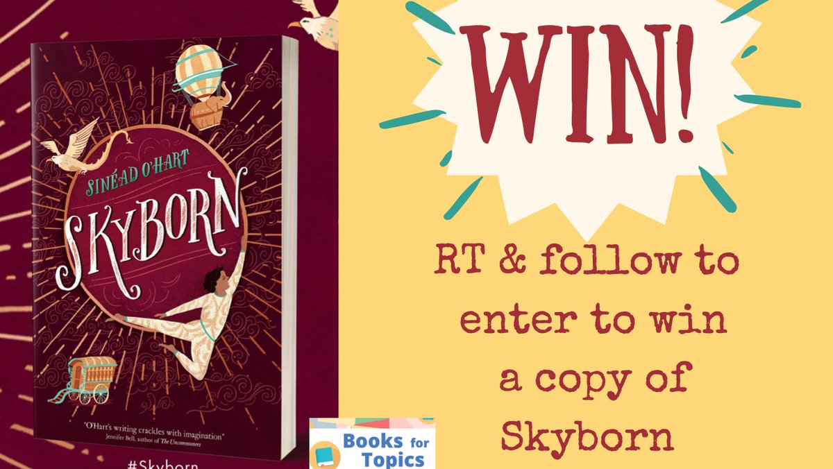 🎉🎪WIN🎉🎪 a copy of Skyborn  -  Sinéad O’Hart's new fantasy novel that our reviewer describes as having "well-drawn characters and lashings of imagination."

Review: booksfortopics.com/post/review-sk…

To enter to win a copy, follow us on Twitter &amp; retweet by 20/6 (Uk only).